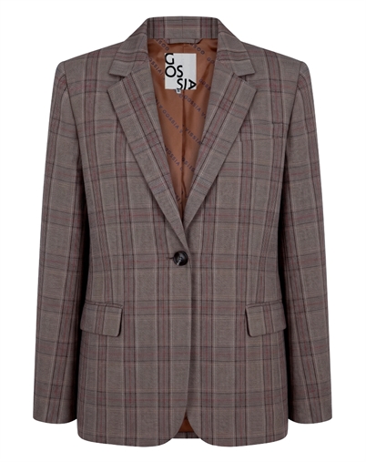 Gossia - BeatriceGO Blazer - Brown Blue Checks